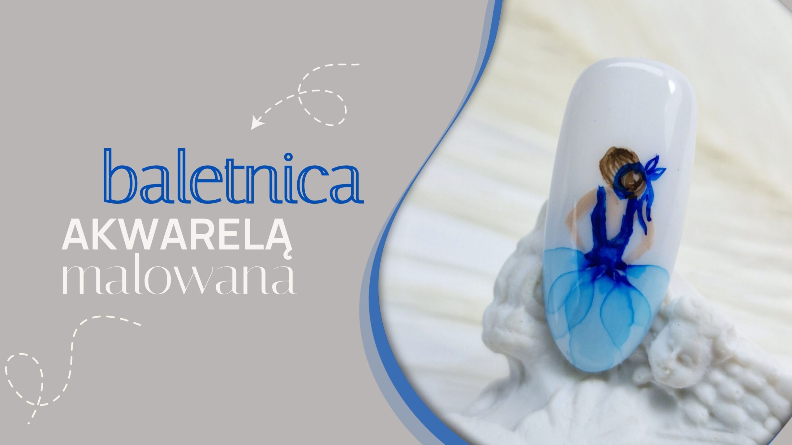 BALETNICA akwarelą malowana
