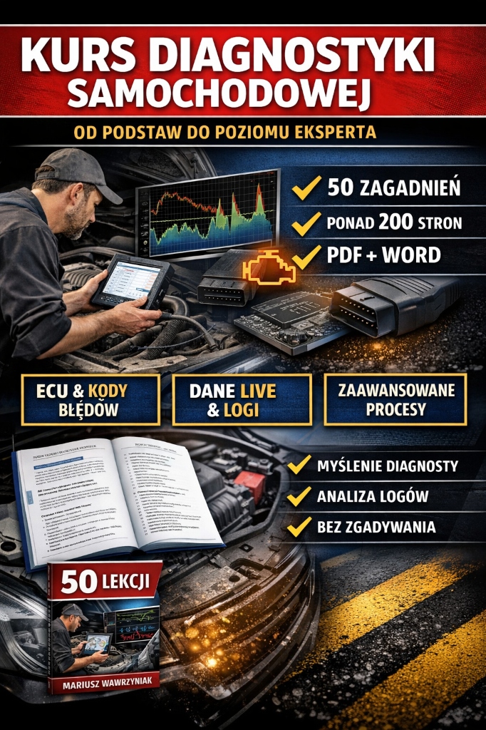 KURS DIAGNOSTYKI SAMOCHODOWEJ 50 ZAGADNIEŃ | Brak mocy, Live Data, ECU