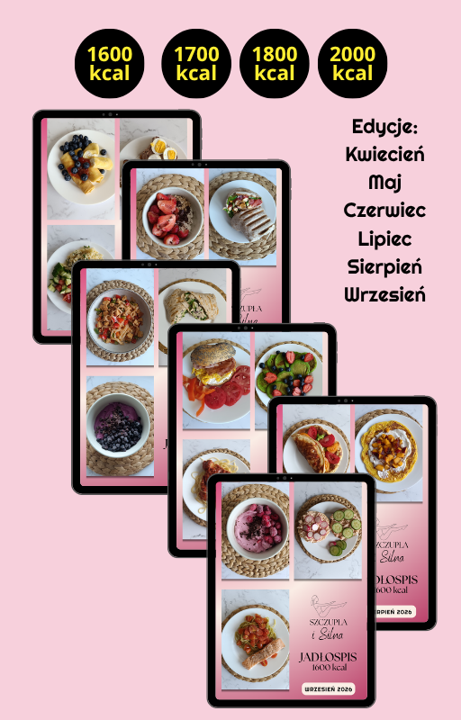 Pakiet 6 jadłospisów Szczupła i Silna - edycje kwiecień-maj-czerwiec-lipiec-sierpień-wrzesień
