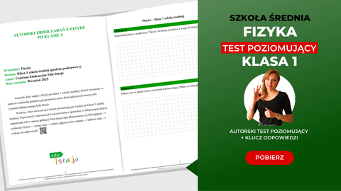 Fizyka – Test poziomujący wiedzę po klasie I – szkoła średnia