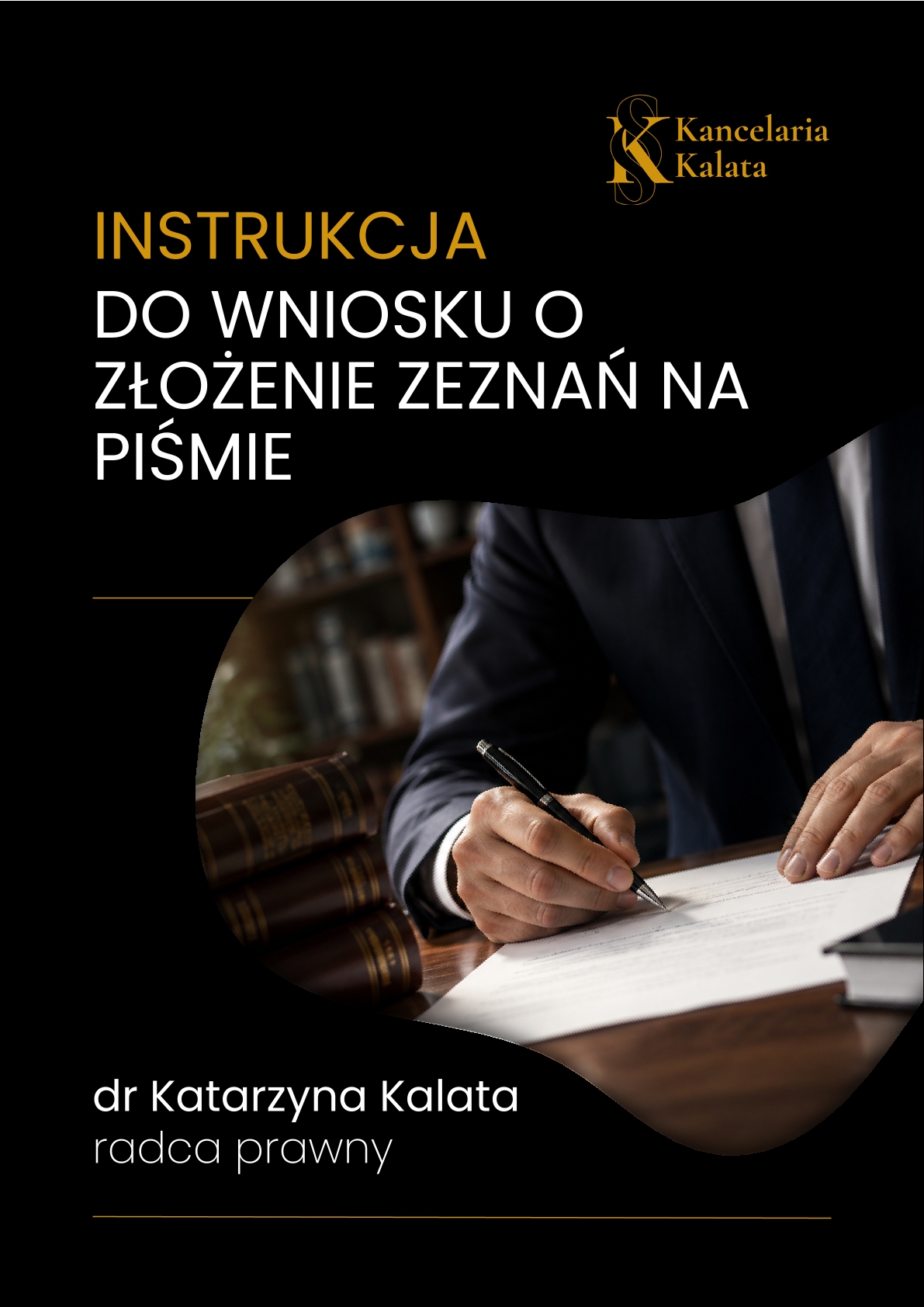 Okładka instrukcji do wniosku o złożenie zeznań na piśmie