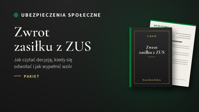 Zwrot zasiłku z ZUS, pakiet