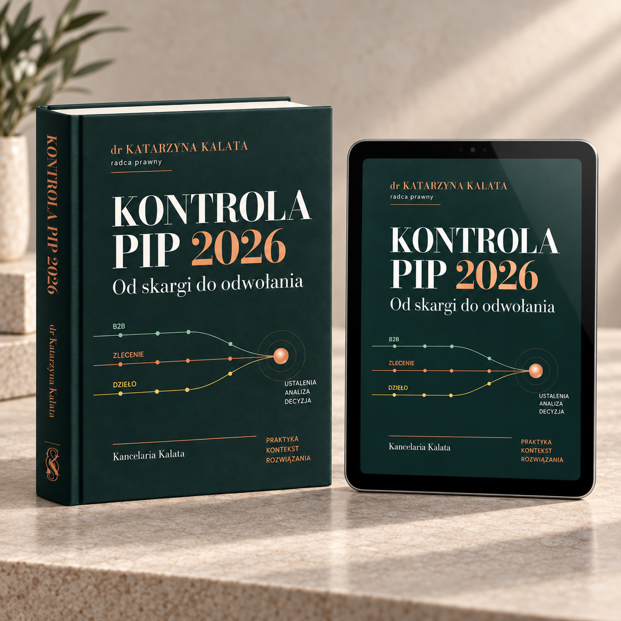 Książka i e-book „Kontrola PIP 2026. Od skargi do odwołania” na tablecie