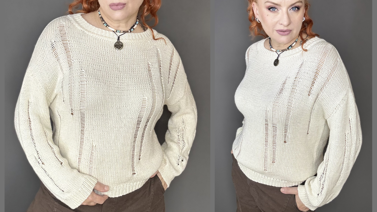 Rebel Drop Sweater - wzór dziewiarski na drutach