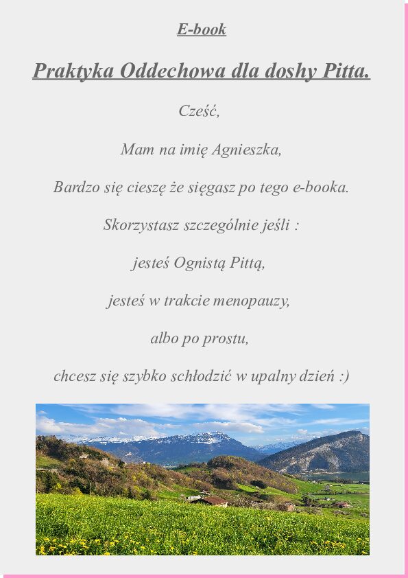 e-book, Techniki Oddechowe dla Doshy Pitta